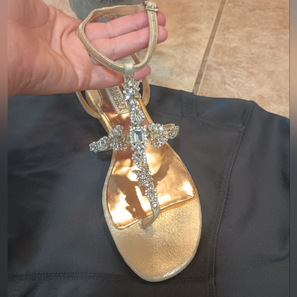 BADGLEY MISCHKA CRYSTAL SANDLES